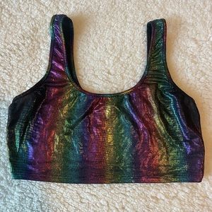 Electric rainbow metallic 2 piece set.